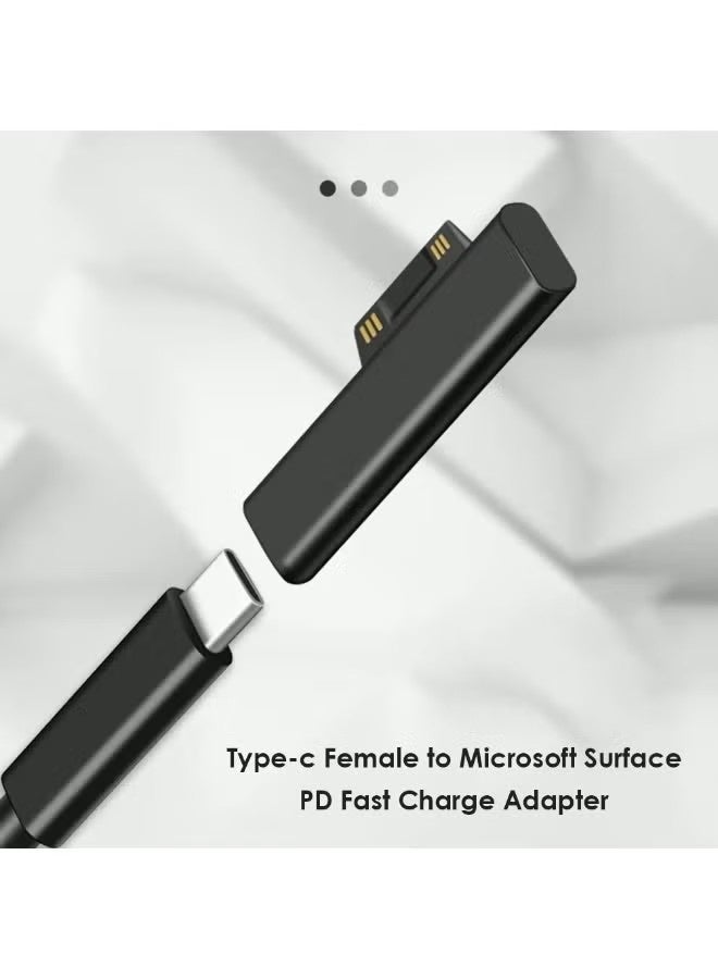 مزود طاقة USB C لشحن سريع بقوة 65 وات PD لجهاز Microsoft Surface Pro X 8 7 6 5 4 3 Go Book، شاحن محول لجهاز Microsoft Surface - Image 5